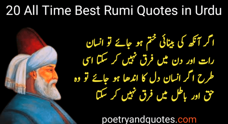 20 All Time Best Rumi Quotes in Urdu