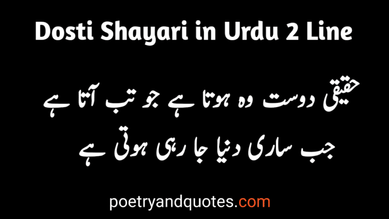 Dosti Shayari in Urdu 2 Line