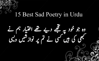15 Best Sad Poetry in Urdu | Sad Urdu Poetry